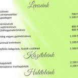 Piknik Étterem Étlap