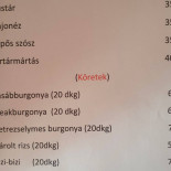 Rozsdás Rákolló Pizzéria Nagydorog Étlap