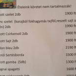 Rozsdás Rákolló Pizzéria Nagydorog Étlap