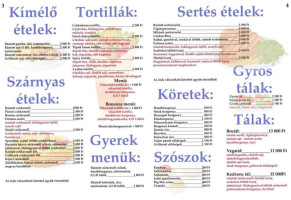 Fortuna Pizzéria Zsámbék menu