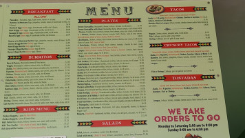 La Pasadita Oaxaqueña menu