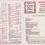 R27 Rákóczi Huszonhét Pizzéria Étlap