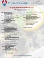 Restavracija M Majda Šmid S.p. menu