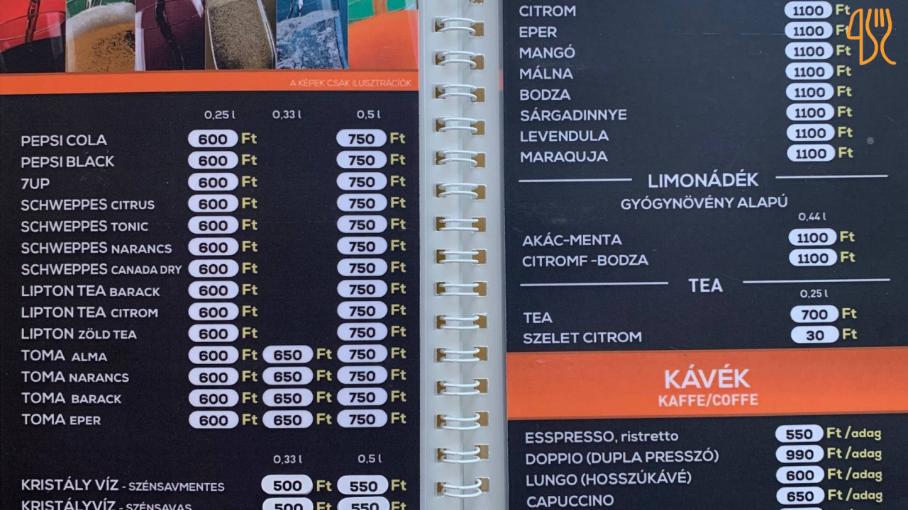 Fapipa Piszkos Fred és Mery Konyhája Étlap