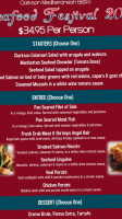 Clarkson Mediterranean Bistro menu