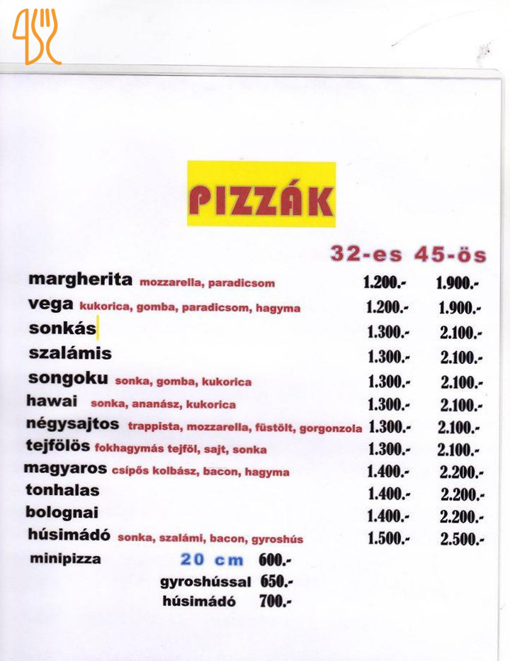 Napterasz Étlap