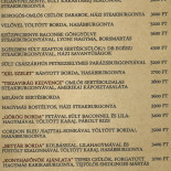 Tiszavirág Vendéglő és Pizzéria Étlap