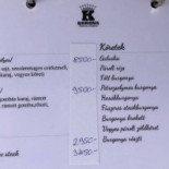 Korona Étterem és Pizzéria Étlap
