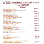 La Curia Étterem és KemencÉs Udvar Étlap