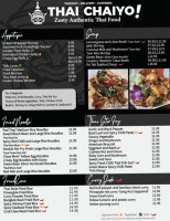 Thai Chaiyo Tustin menu