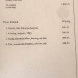 Fülöpi Sörkert Kft Étlap