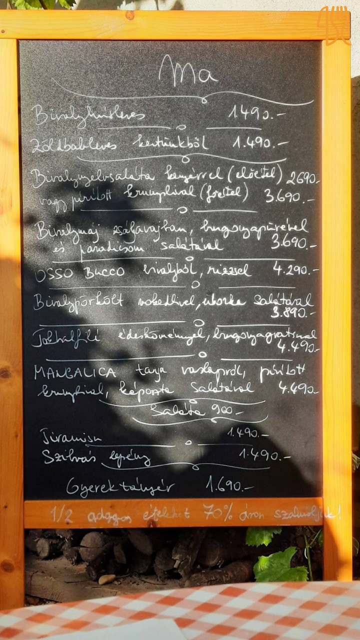 Farm Inn Fogadó Étlap