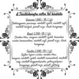 Tündérkonyha Étterem Étlap
