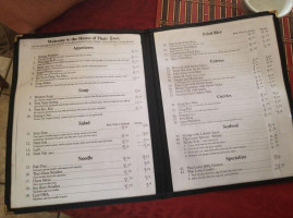 Thai Siam menu