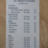 Zizi Vendéglő és Pizzéria Étlap