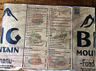 Big Mountain menu