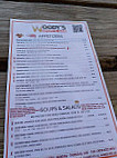 Woody's Sports menu