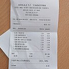 Taberna Arkaitz menu