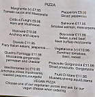 Sunshine Italian menu