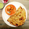 Kadhai Paneer With 3 Lachha Parantha