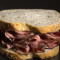 Hot Juicy Pastrami Sandwich