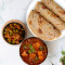 Kadhai Csirke, Soya Masala Sabzi, Paratha Thali