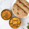 Lasooni Methi Csirke, Yellow Dal Tadka, Paratha Thali