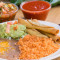 Taquitos, Guacamole, Rice Beans