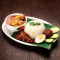 Nasi Lemak With Chicken Curry