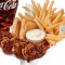 Honey Bbq Glazed Chicken Strip Basket 4Pc W/Drink